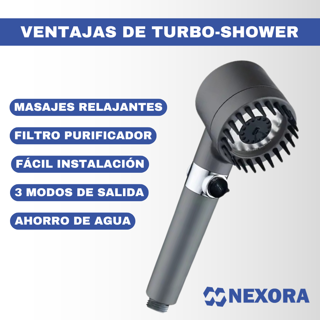 Turbo-Shower: Cabezal de Ducha Masajeadora